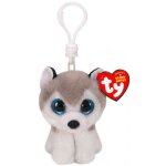 Porte - cls en peluche beanie boos clip buff le chien 7 cm - ty - blanc - multicolore - plush
