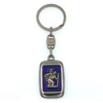Porte cl� saint christophe - rectangulaire bleu