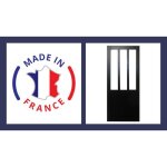 Porte coulissante atelier noir h204 x l93 cm