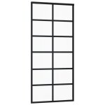 Porte coulissante - omabeta - hb01736 - verre esg transparent - aluminium - 90x205 cm Porte coulissante - omabeta - hb01736 - verre esg transparent - aluminium - 90x205 cm