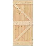 Porte coulissante - vidaxl - 80x210 cm - bois de pin massif - installation facile - durable Porte coulissante - vidaxl - 80x210 cm - bois de pin massif - installation facile - durable