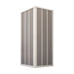 Porte de douche d?angle en pvc 80x80cm h185 avec ouverture centrale couleure blanche mod. flex