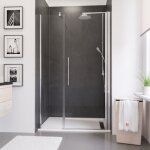 Schulte porte de douche pivotante 120x 192 cm grande niche anticalcaire verre 5 mm profilé chromé à clipser ... Schulte porte de douche pivotante 120x 192 cm grande niche anticalcaire verre 5 mm profilé chromé à clipser ...