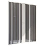 Porte de douche pliante en pvc 130cm h185 avec ouverture centrale - forte - flex - blanc mat - r�versible ...
