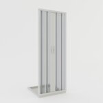 Porte de douche pliante en pvc giglio centrale - idralite - blanc - r�glable 110 - 120cm