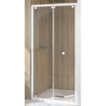 Porte de douche pliante supra iii s 90 cm avec profil� blanc - kinedo - pa1561btn