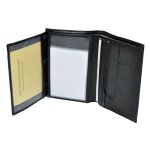 Porte - feuille - cuir - r6805 - 2 volets - 6 emplacements cartes - zipp� - noir