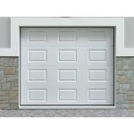 Porte de garage sectionnelle � cassette blanc motoris�e l254 x h218 cm - caopas