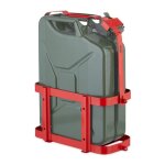 Relaxdays support pour jerrycan bidon 10 & 20 l essence rserve carburant verrouillable voiture moto ...