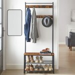 Porte - manteau avec tagre  chaussures - vasagle - meuble d?entre avec banc - style industriel