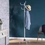 Porte - manteaux perroquet kaktus avec 8 portants crochets de hauteur diff�rente structure en m�tal laqu� ...