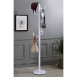 Porte - manteaux mila portant pour v�tements sur pied hauteur 174 cm socle rond et 8 crochets meuble ...