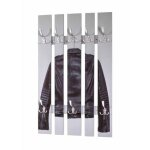 Porte - manteaux mural - paris prix - modle blouson - 8 crochets - gris & noir - 100 cm