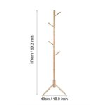 Porte - manteau - salutuya - arbre en bois massif - 8 crochets - design élégant - intérieur Porte - manteau - salutuya - arbre en bois massif - 8 crochets - design élégant - intérieur