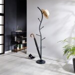 Porte - manteaux triana portant � v�tements sur pied en forme darbre avec 6 crochets et un porte parapluie ...