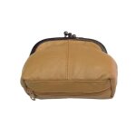 Porte monnaie bourse femme cuir vritable souple fermoir clic - clac modle retro 3 compartiments dont ...