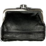 Porte monnaie bourse femme cuir vritable souple fermoir clic - clac modle retro fermeture cacheplat ...
