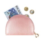 Porte - monnaie - color pop - 1 / 2 lune - rose mtal - pu - femme