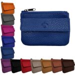 Porte monnaie cuir homme / femme pour billets carte monnaie et cl� 2 fermetures compact en plusieurs ...