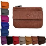 Porte monnaie cuir homme / femme pour billets carte monnaie et cl� 2 fermetures compact en plusieurs ...