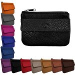 Porte monnaie cuir homme / femme pour billets carte monnaie et cl 2 fermetures compact en plusieurs ...