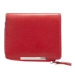 Porte - monnaie en cuir rouge pour femme - ma�tre belg - protection rfid - 11 cm