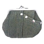 Porte - monnaie fantaisie � fermoir tissu jean vert - rc006253