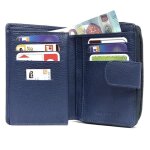 Porte monnaie femme cuir vritable fermeture autour portefeuille 9 cartes billets monnaie identit permis ...