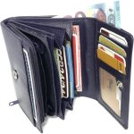 Porte monnaie femme cuir vritable zip portefeuille compagnon pour 12 cartes billet monnaie identit ...