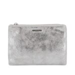 Porte - monnaie femme - flora co paris - similicuir su�dine - argent - �l�gant et fonctionnel - compact ...