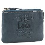 Portefeuille porte - monnaie homme cuir souple petit format lois 11002 bleu