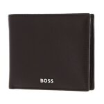Porte - monnaie - hugo boss - classic smooth wallet - cuir 100% peau de mouton - marron - souple