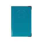 Porte - papiers voiture nouveau permis couleur motif bleu canard - fabrication franaise - pvc ? papiers ...