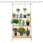 Porte plante en bambou - quiienclee - 70x40x141cm - universel - plantes - marron