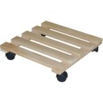 Porte - plante à roulette - masy - hêtre - carré - 35 cm - bois Porte - plante à roulette - masy - hêtre - carré - 35 cm - bois