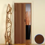 Porte pliante en pvc monica - forte - noyer - 83x214 - blanc - rectangulaire - cot�