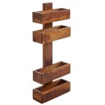 Porte - revues murale en bois massif de sh