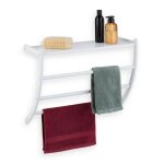 Relaxdays porte - serviettes mural hxlxp: 44 x 565 x 23 cm tablette & 3 barres support serviettes salle ... Relaxdays porte - serviettes mural hxlxp: 44 x 565 x 23 cm tablette & 3 barres support serviettes salle ...