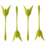 Porte serviettes - diy - 4 pcs - plastique pp - d�coration de table - vert