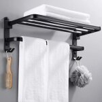 Porte serviette douche acier inoxydable mural �tag�re serviette salle de bain 59cm