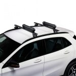 Porte - skis sur barres de toit 4 paires de skis ou 2 surfs - cruz ski rack dark 4
