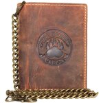 Portefeuille biker - portefeuille chaine - portefeuille motard - fr�d�ric&johns � - cuir v�ritable (marron) ...