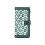 Portefeuille brod femme vitata - grande capacit - vert