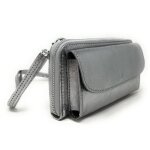 Portefeuille en cuir city argent - oh my bag - portefeuille porte - monnaie - gris - femme