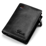 Portefeuille en cuir v�ritable - mobigarlan - format europ�en - noir - homme