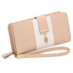 Portefeuille femme cuir mobigarlan - porte - chquiers - 11 cartes - fermeture zippe