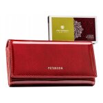 Portefeuille femme en cuir rouge - peterson ptn42122sbr70345