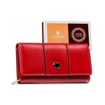 Portefeuilles femme - peterson - dh ptn rd07gcls - cuir souple - rouge