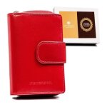 Portefeuille femme peterson dhptnrd41gcl68745 - rouge - cuir - souple