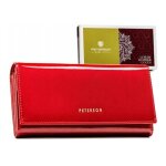Portefeuille femme peterson ptn42122saf70337 - rouge - souple - pas de fermeture - synth�tique